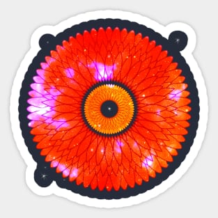 Orange Circle Mandala Sticker